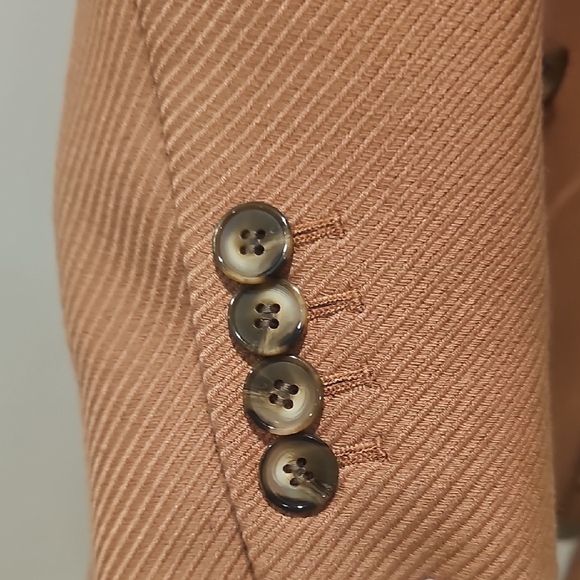 REISS Tan Blazer Wool-Blend Structured - Picture 4 of 7